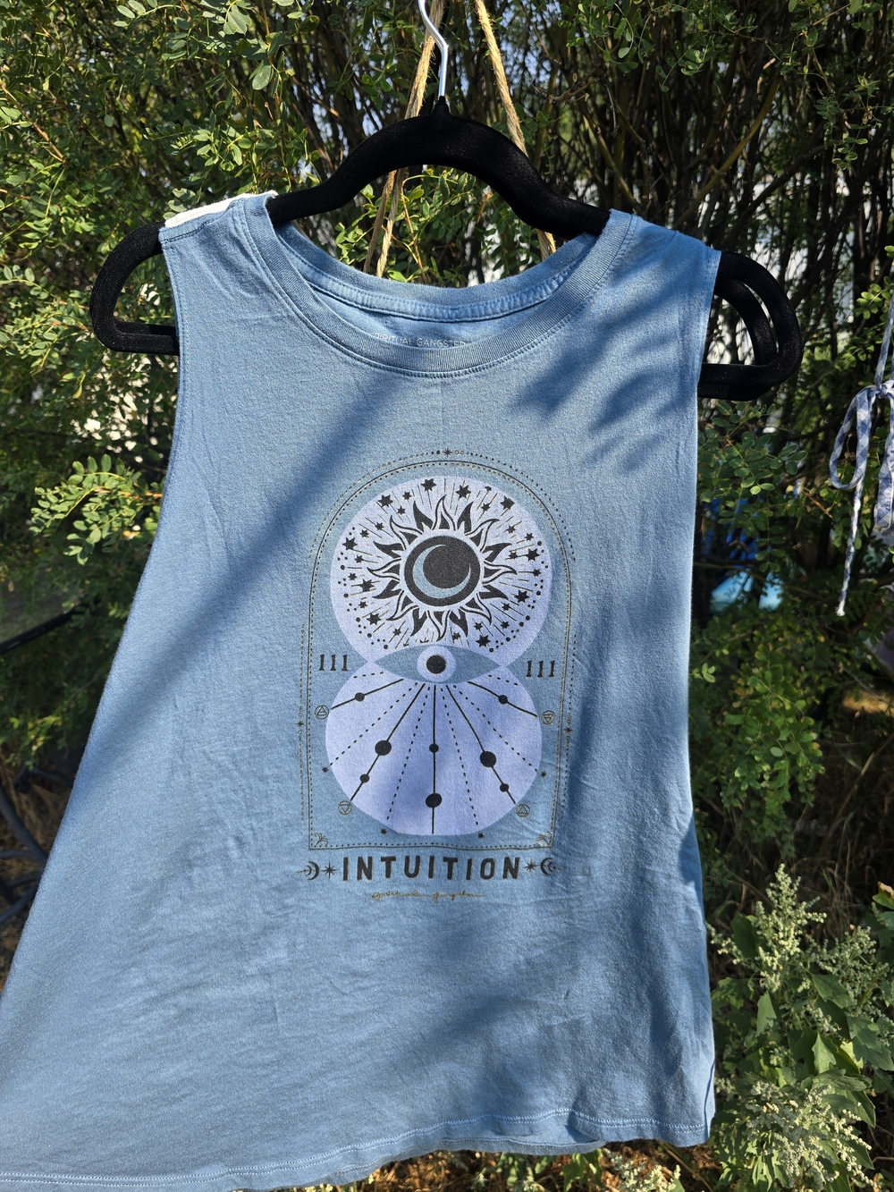 Spiritual Gangster Light Blue Intuition Muscle Tank